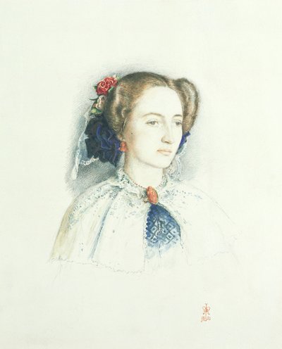 Retrato de Effie Ruskin, luego Lady Millais (de soltera Euphemia Chalmers Gray), 1853 de John Everett Millais